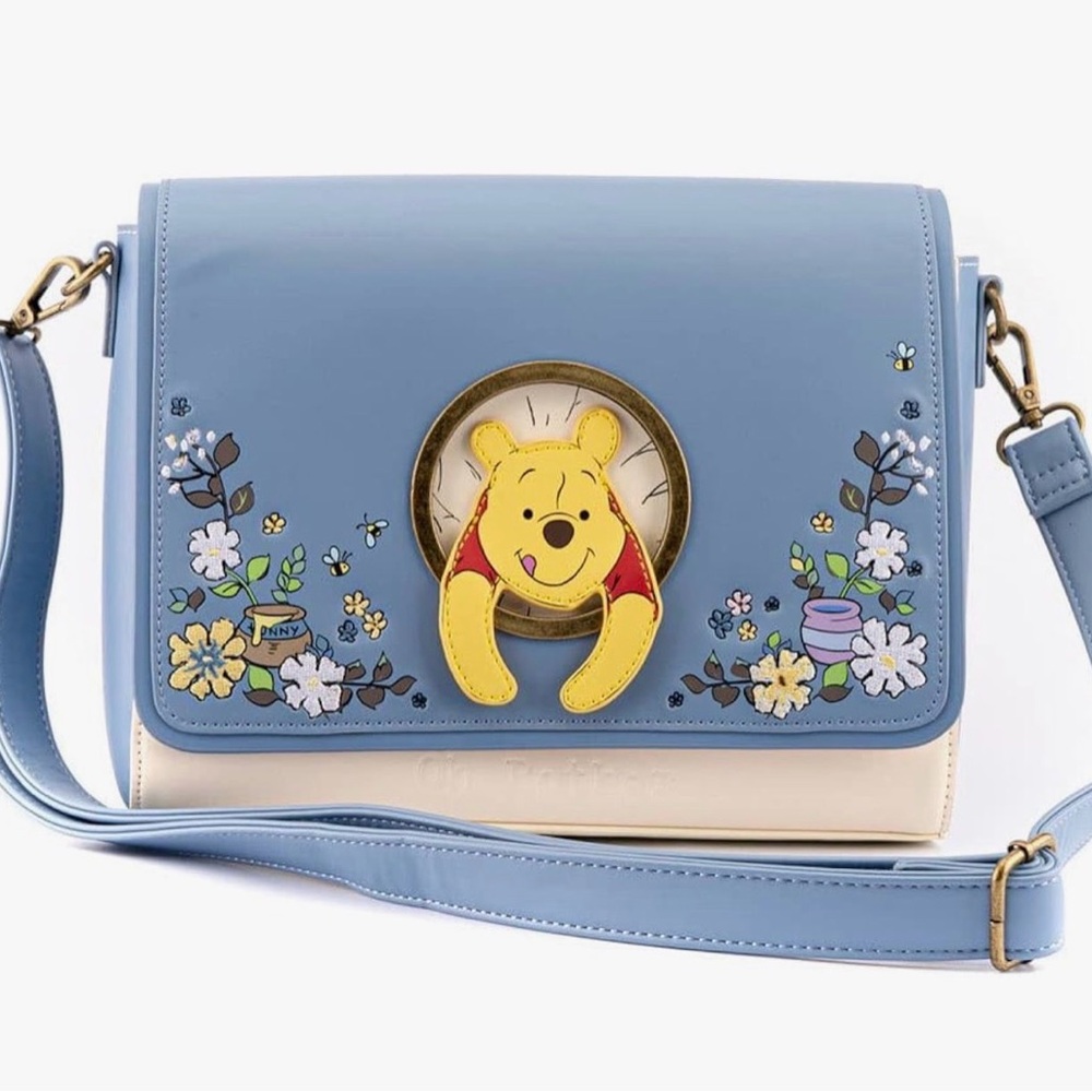 Disney Winnie the Pooh Crossbody Bag in Blue and Cream